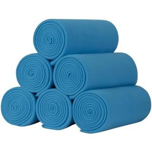 CZFZTXL Fleece Blanket Bulk Pack of 6 Cozy Fleece Throw Blankets 50x60 Warm Soft Lightweight Breathable Pet-Friendly for Decorative Bed Sofa Wedding Gifts Camping (Blue Grey)