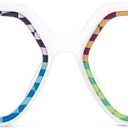 Zeelool Oversized Eyeglasses Frames for Women Geometric Blue Light Glasses Non Prescription Eyewear Frames