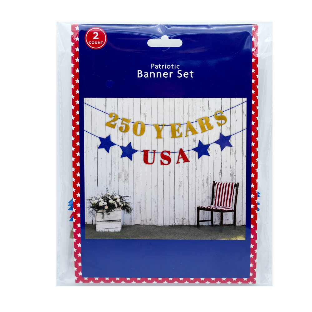 3 x 
Seasonal Celebrations Banner 250 Years USA