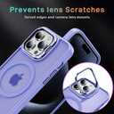 for iPhone 15 Pro Case Compatible with Magsafe, Translucent Matte Camera Kickstand iPhone 15 Pro Case Shockproof Heavy Duty Protective Cover Case for iPhone 15 Pro