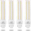 LED Gx24q 4-Pin Base Light Bulb, 12W Gx24 PL Retrofit LED Recessed Light Natural White 4000K 26W Compact Lamp Replacement for Ceiling Fixtures, 4-Pack (Remove/Bypass The Ballast)
