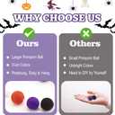 3 x GCQQ 2Packs Pompom Garland Black Orange Purple White 1.2" Large 60 Pom Pom Felt Ball Garlands 16.4Ft No DIY Halloween Garlands for Home School Fall Party Decor