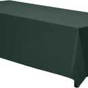 Gee Di Moda Rectangle Tablecloth - 70 x 120 Inch Hunter Green Table Cloth for 6 or 8 Foot Rectangle Tables - Heavy Duty Washable Fabric - for Holiday Party, Dinner, Weddings, Baby Shower & Events