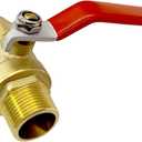 Brass 3/4" NPT Male to 3/4" NPT Female Shut-Off Ball Valve for Water Fuel Air