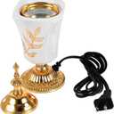 Garneck Electric Incense Burner - Middle Eastern Style Ceramic Censer for Home Decor Yoga Spa Aromatherapy