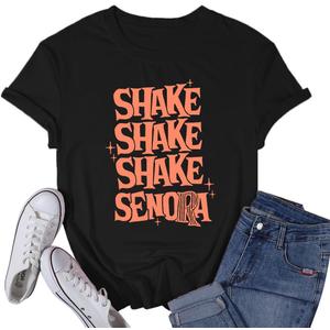 Womens Halloween Shirt Pumpkin Fall Ghost T-Shirts Spooky Season Autumn Tee Tops (Black, XL)