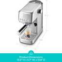 CASABREWS 3700 Essential Espresso Machine 20 Bar, Stainless Steel Cappuccino & Latte Coffee Maker with Steam Frother for Home, 43.9oz Water Tank, Silver