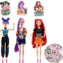 Oilkas Demon Hunters Toys Set, Demon Hunters Dolls Set, 11.8-inch Poseable Dolls with Movable Joints, 60 Stickers Included Suitable for Fans and Kids Game Gift