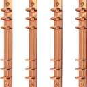 Oedema 4 Pcs A5 Notebook 6-Ring Binder Mechanism Replacement Kit Metal Clip Ring Binder O Rings Binding Spines Combs, Rosy