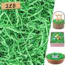 Woric 2 LB(900g) Easter Grass Basket Filler, Green Crinkle Paper Shredded Paper for Gift Baskets Easter Egg Hunt Gift Wrapping Boxes Bags Filler St. Patricks Day Decorations