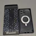 CANSHN 360° Spin Magnetic Stand for iPhone 15 Pro Max Case [Full Camera Protection] [Compatible with Magsafe] Non-Yellowing Shockproof Protective Kickstand Phone Cover 6.7" - Clear