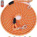 Long Dog Leash for Dog Training 10FT 16FT/30FT/50FT/100FT, Reflective Threads Rope Dog Leash, Heavy Duty Dog Lead for Large Medium Small Dogs Walking Playing, Camping, or Yard (16FT* 1/2 inch, Orange)