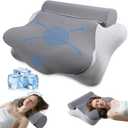 2 in 1 Memory Foam Pillow, Ergonomic Cervical Pillow for Neck Pain Relief with Support for Sleeping, for Side, Back & Stomach Sleepers