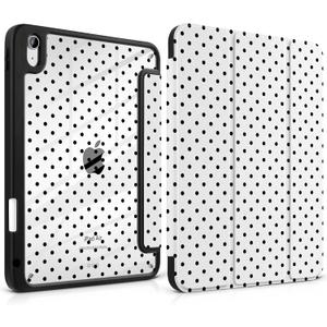 MEEgoodo Case for iPad Air 11 inch M4 2026/M3 2025/M2 2024, for iPad Air 5th/4th Generation Case 10.9 inch 2022/2020, Tablet Cover with Acrylic Transparent Back Shell, Poka Dot Black