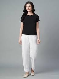 White Woman's Pants Size L
