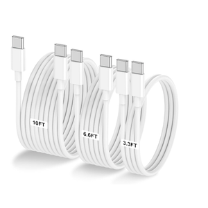 LOFPYE 3Pack [3.3FT+6.6FT+10FT] 60W USB C to USB C Cable, Type C to Type C Cable,Fast Charging Cable for iPhone 17 16 15 Pro Plus Pro Max Air，for Galaxy S25, for iPad, for MacBook and More