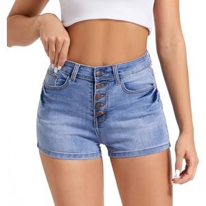 FISCLOSIN Women's Fashion Demin Shorts High Waisted Stretchy Jeans, S