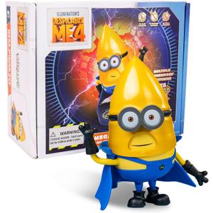 Minions Toy Despicable Me 4 Toys,5.1 Inch Mega Gus Action Figures,6 Interchangeable Expressions and Rotatable Head Minion Model KitsGifts for Kids Ages 8 Years & Older