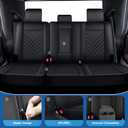 DISUTOGO Ford F150 Seat Covers Custom Fit for Ford F150 2009-2025 2026 and F250 F350 F450 2017-2025 2026 -Airbag Compatible, Pure Black Waterproof Faux Leather Car Seat Cover(110-Black/Front only)