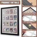 Cinnvoice Trading Cards Display Frame Sports Card Display Case Cards Collector Frame Wall Mount for Baseball Basketball Football(16 Grids)