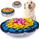 PET ARENA Snuffle Mat for Dogs - Adjustable Interactive Puzzle Toy for Large & Small Breed Slow Feeder for Mental Stimulation & Stress Relief Encourages Natural Foraging Ideal for Indoor & Outdoor Use (Pink Yellow Blue)