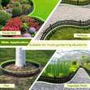 50FT No Dig Landscape Edging Kit 4-4.7 in Tall Arched Design Garden Edging Border with 80 PCS Spikes Flexible Plastic Lawn Edge Fence for Flower Bed Pathway Tree Yard Grass