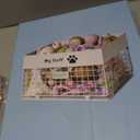 Dog Toy Box- Metal Large Dog Toy basket for Small Dog - Dog Toy Storage Bin for Pet - Personalized Large Dog Toy Basket for Puppy and Pet- Dog Toy Organizer Holder Boxes for Living Room (white)