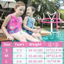 Pottwal Swim Vest for Kids - Swim Jacket - Made of Neoprene & EPE - with Adjustable Crotch Strap