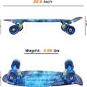 Skateboards Complete 22 Inch Mini Cruiser Retro Skateboard for Kids Boys Youths Beginners
