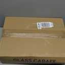 Glass Carafe Pitchers with Lids, Set of 4 1 Liter Embossed Designed Beverage Pitcher Carafe Set for Mimosa Bar, Juice Container for Brunch, Cold Water, Juice -With 4 Wooden Chalkboard Tags