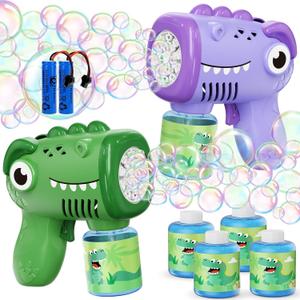 Toys for Ages 3-8 Boys Girls: Yunaking 2 Pack Bubble Machine Gun for Kids Rechargeable with Bubble Solutions, Kids Toys Gifts for 3 4 5 6 7 8 Years Old Boy Girl Birthday Toy for Kid Toddlers Ages 4-6 (2pcs-dark Green+purple)