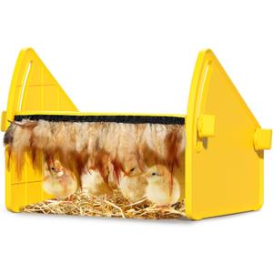 Heating Brooder Plate for Chicks Ducklings, Adjustable Brooder House for Keeping Poultry Warm(Yellow, M) (8.6"L x 9.8"W x 13.0"H)