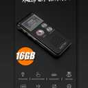 Digital Voice Recorder 16GB Voice Recorder with Playback for Lectures - USB Rechargeable Dictaphone Upgraded Small Tape Recorder Device