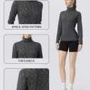 Women's Turtleneck Slim - Fit Long Sleeve Base Layer Top, Space - Dyed Pattern, Sport Jersey for All - Round Activities (L)