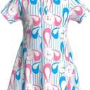 Girls' Active Sport Dress Short Sleeve Performance Golf and Tennis Dress Summer Casual Athletic Outfit for Kids 
(US, Age, 9 Years, 9-10 Y)