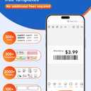 B21 Label Maker Machine with Tape, 2-Inch Wide Waterproof Tape, Bluetooth Portable Label Maker for Small Business, Office, Home, School Organization