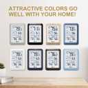 Indoor Outdoor Thermometer Wireless Weather Station, Temperature Humidity Monitor Battery Powered Inside Outside Thermometers with 330ft Range Remote Sensor and Backlight DisplayMetal Black