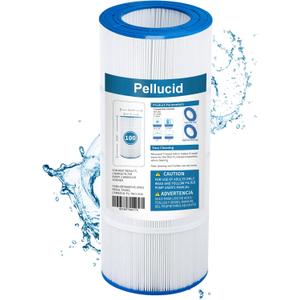 PELLUCID CC100 Pool Filter Compatible with CCRP100, PAP100, PAP100-4, C-9410, R173215, Filbur FC-0686, 59054200, 160316, 160354, Predator 100,100 sq.ft, Dimensions: 23 5/8" x 10 1/16"