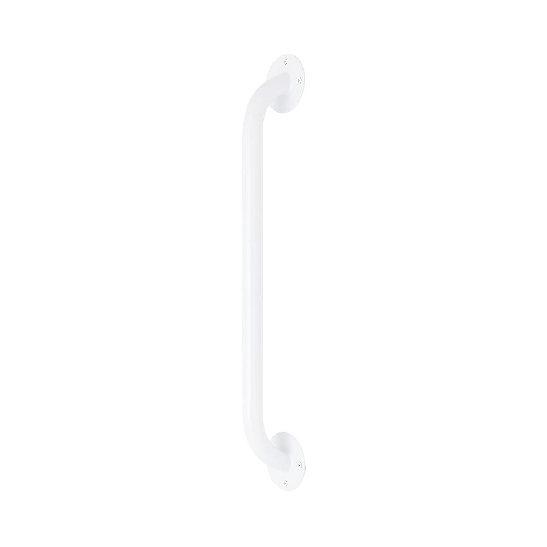 Medline White 18” Grab Bar for Shower & Bathtub, Independence Aid & Ease of Movement — For Elderly, Handicapped or Seniors, 300 lb. Capacity, 1 Bar