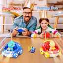 Kidz do 2 Pack Dinosaur Remote Control Cars Toys for Kids 2 3 4 5 Years Old, Easter Present Birthday Gifts for Boys and Girls Ages 2-5, Dino Race Car Toddlers Toys with Music and Light(Red Blue)