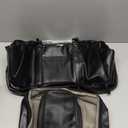 Weekender Bag for Women Men, Large Overnight Bag Faux Leather Travel Duffel Bag with Shoe Compartment Toiletry Packing Cube Carry On Bag Fit 21" Laptop 3Pcs Set (4PCS Black)