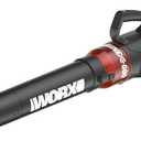 WORX 12 Amp Electric Leaf Blower, Turbine Blower for Lawn Care with 600 CFM & 2 Speed Control, Corded, WG520