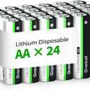 24-Pack Lithium AA Batteries | 1.5V for Blink Cameras, Smart Locks, Alarms & Tech Devices | 10-Year Life, Leak-Proof, Extreme-Temp Resistant (Non-Rechargeable)