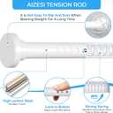 Heavy Duty Tension Curtain Rod 40-148" Adjustable No Drill, White | Rust-Resistant, No Slip, 1.25"Diameter, Renter Friendly Spring Loaded Shower Rods for Window, Bathroom, Doorway & Closet