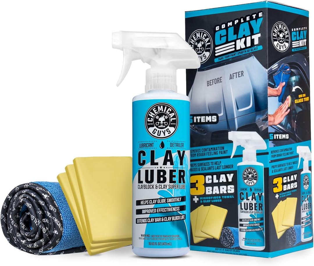 Chemical Guys Complete Clay Kit, Paint Restoration Kit for Cars, Trucks, SUVs, & More