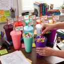 24 Sets End of Year Student Gifts from Teacher 24 oz Summer Plastic Tumbler with Lid and Straw Crazy Cards Colorful Reusable Cups Bulk for End of Year Graduation Gifts