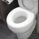 HealthSmart Enhanced Comfort 5" Raised (Round) Toilet Seat Risers for Seniors 5 Slip Resistant Pads FSA/HSA Eligible Padded Toilet Seat Elevation 15.7 x 15.2 x 6.1