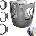 Baby Stroller Cup Holder Compatibile with Uppa-Baby Vista, Cruz, Minu Strollers Cup Holder Attachment for Vista V2, Cruz V2, MinuV2 Strollers Cups Holders Accessories, Gray
