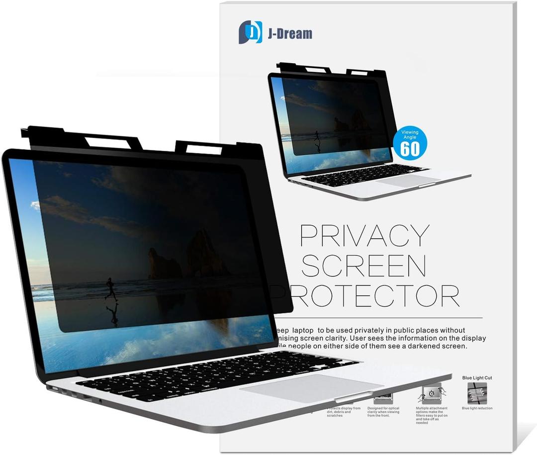 Hanging 15.6 Inch Laptop Privacy Screen Blue Light Screen Protector Anti Glare Anti-Scratch Laptop Privacy Screen Shield 15.6 Inch 16:9 Aspect Ratio