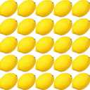 MAQUITA 25 Artificial Lemons Artificial Fruits Fake Lemons Lifelike Lemonade Simulation Party Kitchen Table Summer Decorations Vase Filler Photographic Props